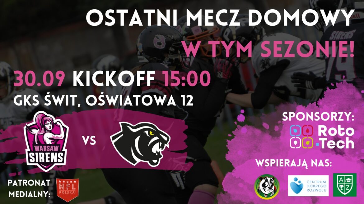 OSTATNI! Mecz Futbolu Amerykańskiego Warsaw Sirens vs Prague Black Cats!