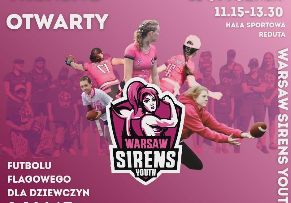 ZOSTAŃ SYRENKĄ – Treningi otwarte juniorskiej drużyny futbolu flagowego